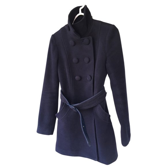 🌸4/$20🌸  Lady Dutch Navy Double-Breasted Wool Blend Peacoat - Picture 2 of 16